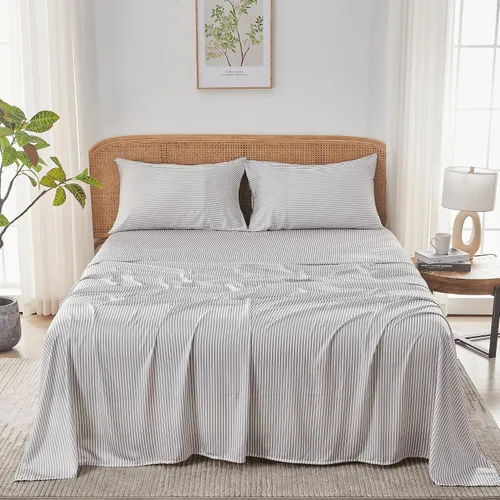 Vista 29 de Sijo AiryWeight Set de sábanas de Tencel, 100% Lyocell derivado del eucalipto, extremadamente suave, ganador de las mejores sábanas de enfriamiento