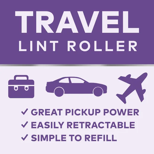 Vista 3 de Scotch-Brite Rodillos para pelusas retráctiles 2 paquete, quitapelusas portátiles de tamaño para viajes para pelo de mascotas en ropa, muebles