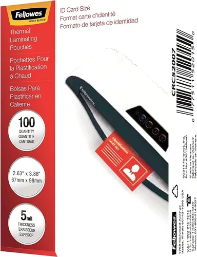 Vista 4 de Fellowes Bolsas de laminación en caliente, etiqueta de identificación, no perforadas, 5 mil, paquete de 100 (52015)