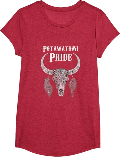 Vista 67 de Potawatomi Pride Tribe Native American Indian Buffalo Camiseta