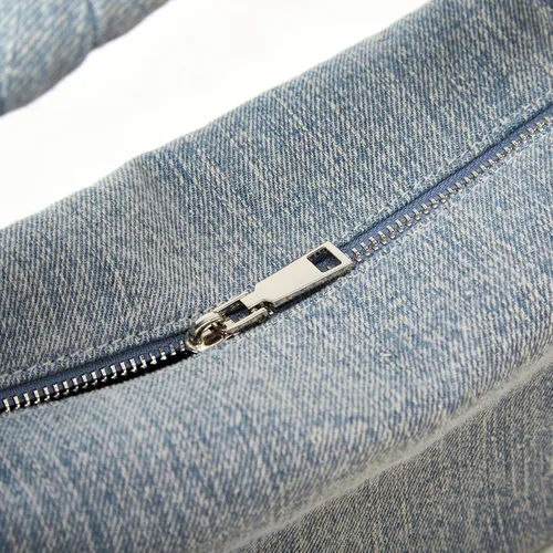 Vista 7 de Bolso de mano de mezclilla para mujer, bolso de mano tejido a mano, bolso cruzado casual, bolso de hombro, bolso de mensajero de cadena de moda