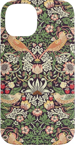 Vista 4 de Funda con diseño Art Nouveau para iPhone 16, diseño de ladrón de fresas William Morris