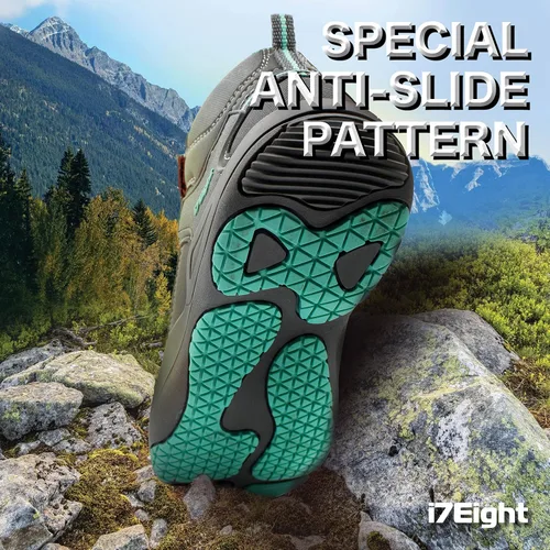 Vista 4 de i78 Botas de cuero sintético para niños y niñas, antideslizantes, ligeras, para exteriores, correr, senderismo, senderismo, senderismo