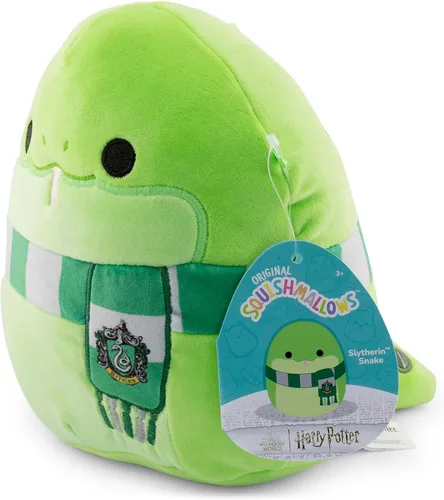 Vista 3 de Squishmallows Peluche original de Harry Potter de 8 pulgadas, peluche oficial de Jazwares ultrasuave de tamaño mediano (serpiente)