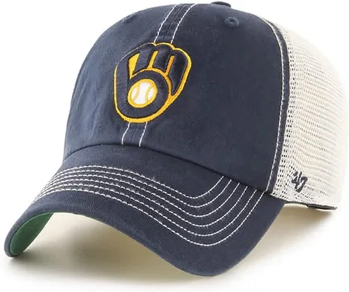 Vista 5 de 47 MLB Trawler Team Color Mesh Trucker Clean Up Gorra Ajustable, Talla Única para Adultos Boston Red Sox