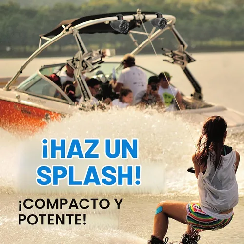 Vista 2 de BOSS Audio Systems MRWT40 ATV UTV Marine - Sistema Waketower resistente a la intemperie – Altavoces estéreo de 4 pulgadas, rango completo, 2 vías