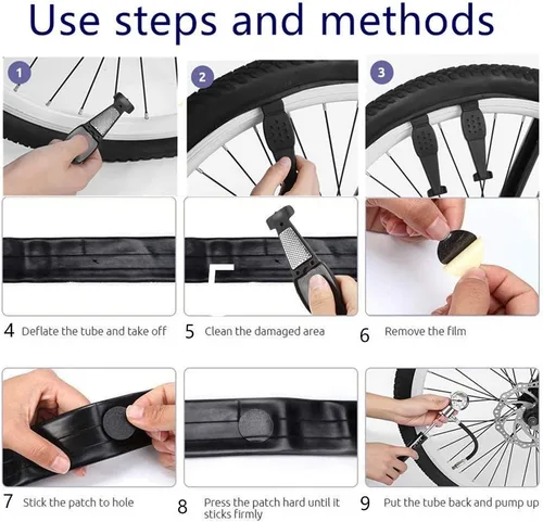 Vista 7 de YBEKI Kit de herramientas de reparación de bicicletas, multiherramienta profesional para bicicleta con llave de trinquete, 10 puntas de precisión