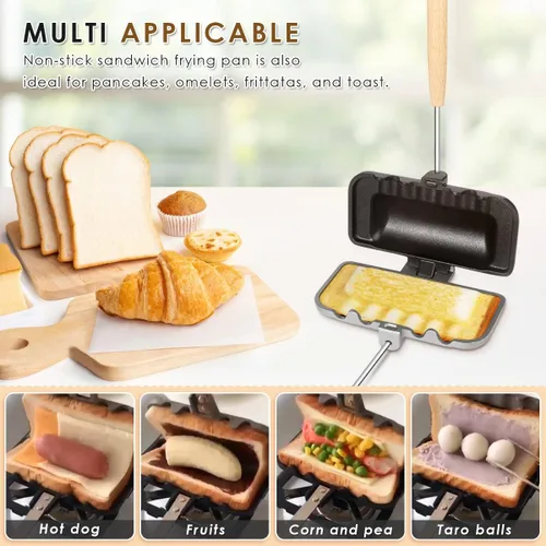 Vista 8 de Sandwichera 4w1h - Prensa para perros calientes y panini con tapa