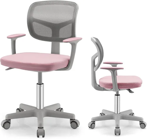 Vista 14 de POWERSTONE Kids Desk Chair with Detachable Cushion Adjust Footrest, Blue Azul