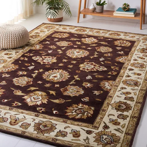 Vista 12 de SAFAVIEH Total Performance Collection - Alfombra decorativa, 2 x 3 pies, marrón y marfil, oriental, enganchada a mano, no desprende pelusa