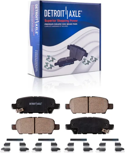 Vista 148 de Detroit Axle - Pastillas de freno traseras para Toyota Prius 2012-2015 Prius Plug-In 2017-2018 Corolla iM 2016 Sion iM 2011-2017 Lexus CT200h