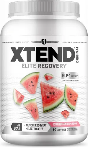 Vista 25 de Xtend Polvo Original BCAA, 7g de BCAAs y 2.5g de L-Glutamina para la Recuperación Muscular, Hidratación y Músculo Delgado, Bebida Sin Azúcar