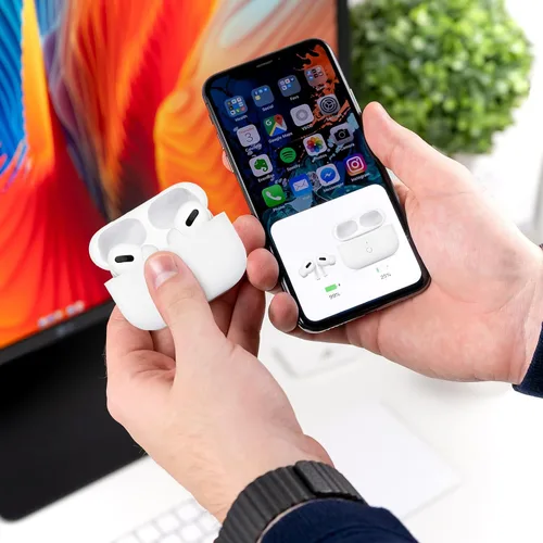 Vista 7 de Funda de carga inalámbrica compatible con AirPods Pro de 1ª y 2ª generación con carga USB-C, puerto de carga tipo C para AirPods Pro, funda de carga