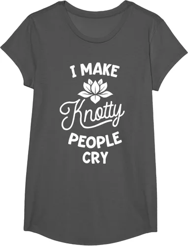 Vista 41 de Camiseta divertida de terapia de masaje I Make Knotty People Cry, Negro, S