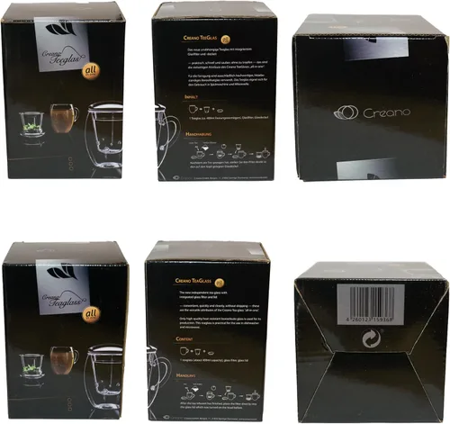 Vista 10 de Creano Vaso de té con infusor y tapa de 13.5 fl oz - Taza de té grande - Apto para microondas y lavavajillas - Set de regalo para tetera de hojas 1
