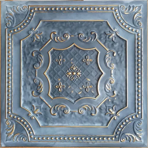 Vista 35 de DCT04 Elizabelthan Shield - Azulejo de techo de PVC de 2 x 2 pies (cubiertas / 200 pies cuadrados), gris pardo antiguo, 50 piezas Antique taupe