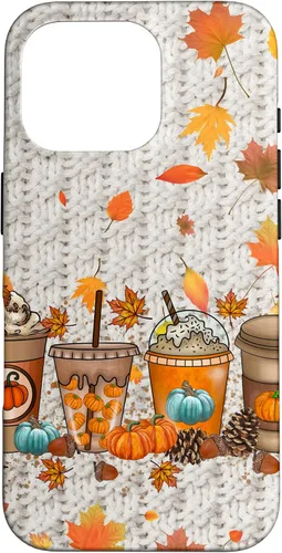 Vista 20 de iPhone 16 Acción de Gracias Otoño Hojas Otoño Calabaza Especias Funda