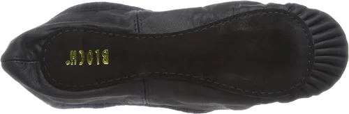 Vista 4 de Bloch Zapatillas de ballet de cuero con suela completa Dansoft para mujer Negro