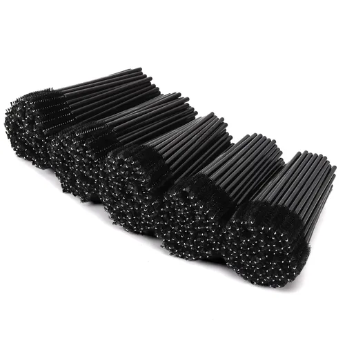 Vista 10 de Tbestmax 500 Varitas de Rímel Desechables Cepillo de Pestañas Spoolies para Ceja Extensión de Pestañas de Ojo, Kits de Aplicadores de Brochas de 5