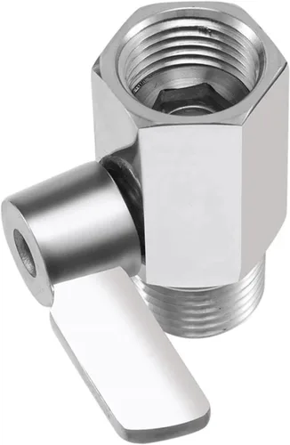 Vista 4 de Válvula de bola de acero inoxidable 316 mini válvula de cierre 1 "NPT macho hembra rosca conector de montaje de tubería para agua gas aceite
