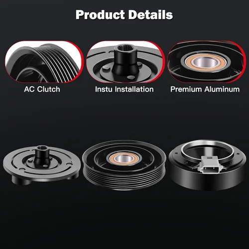 Vista 3 de cciyu Embrague del compresor del aire acondicionado para Ford Focus 2.0L 2000-2002 Asamblea de compresores de reparación de automóviles 57162 58162