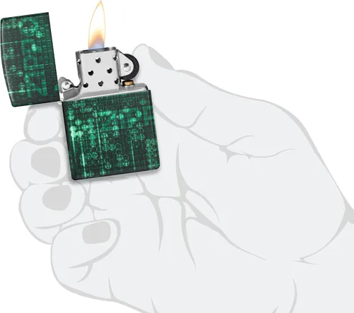 Vista 5 de Zippo Encendedor de bolsillo con diseño de patrón de 540 colores que brilla en la oscuridad