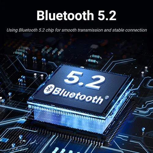 Vista 3 de Jectse Auriculares con clip, Bluetooth 5.2 con estuche de carga, modo brillante, llamadas binaurales HD, color negro