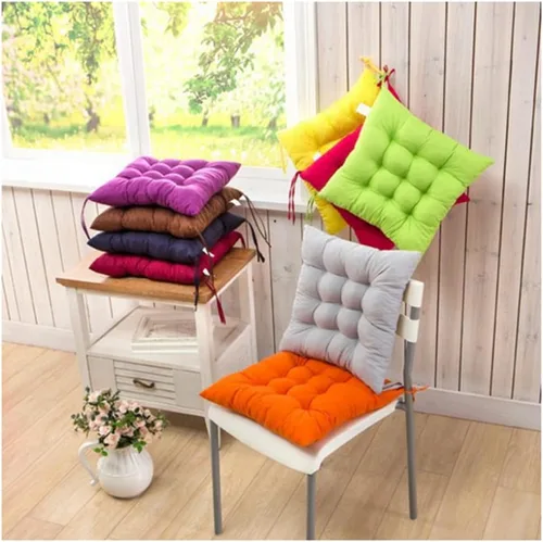Vista 5 de Cojines cuadrados antideslizantes de felpa gruesa para asiento de silla de oficina, cojín de asiento de silla de oficina, suave tatami reversible