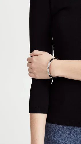 Vista 3 de Tory Burch Pulsera de bisagra con logotipo para mujer, Metal, No aplicable
