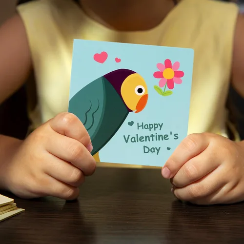 Vista 7 de Tarjetas de rompecabezas para el día de San Valentín para niños, paquete de 27 tarjetas de rompecabezas de animales con sobres y calcomanías a