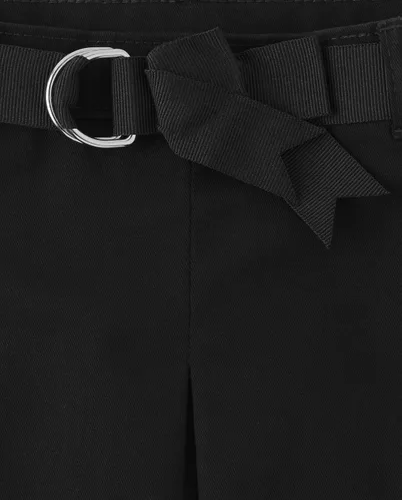Vista 4 de Gymboree Pantalones cortos chinos de sarga con cinturón para niñas y niños pequeños