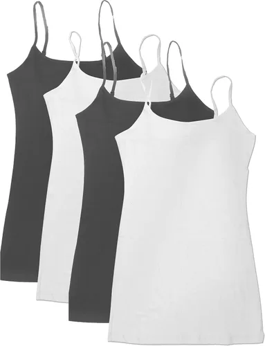 Vista 12 de Active - Paquete de 4 camisetas sin mangas, básicas, para mujer