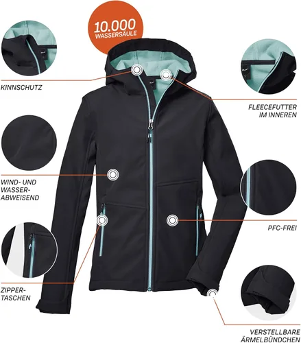 Vista 3 de killtec Girls Softshell Jacket KOW 168