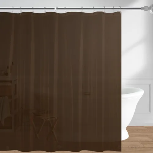 Vista 14 de Downluxe - Forro de cortina para regadera de 72x72 - PEVA transparente. Calibre 3, calibre 8, esmerilado ligero, impermeable, inodoro con orificios