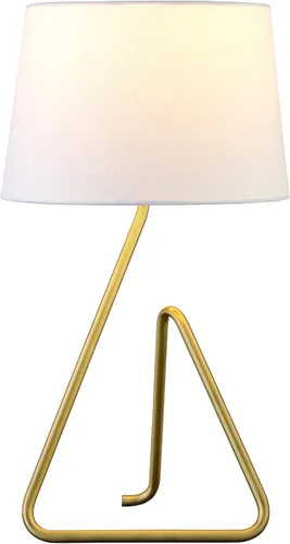 Vista 5 de Henn&Hart Lámpara de mesa de metal de 22 pulgadas con pantalla de tela en latón cepillado, para el hogar, sala de estar, dormitorio, sala