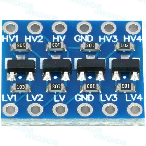 Vista 5 de WWZMDiB 12 Piezas Módulo Convertidor de Cambio de Nivel Lógico 4 Canales Bidireccional 3.3V a 5V, 5V a 3.3V Soporte UART IIC I2C SPI 1-Wire