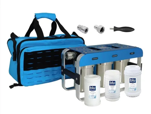 Vista 10 de Unidad de filtración de agua GoBluTech R2 + suavizador de agua (paquete), propiedad de veteranos estadounidenses