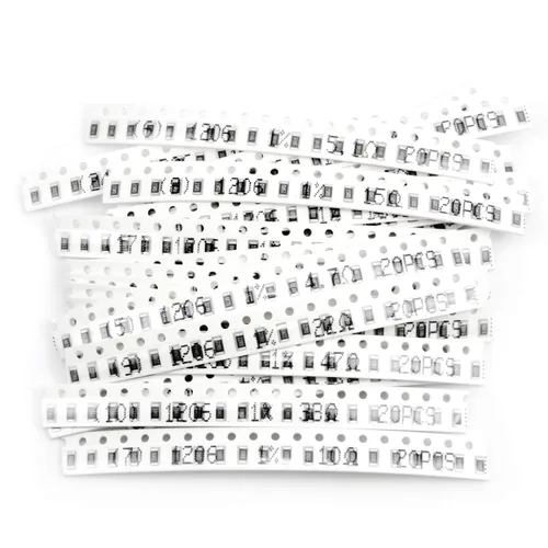 Vista 5 de Chanzon 1200pcs 1206 SMD Resistor Kit 0-10M Ω ohmios 60 valores 1/4W 0.25W ±1% Tolerancia Película gruesa 0-10MR SMT Resistencias de chip Rohs