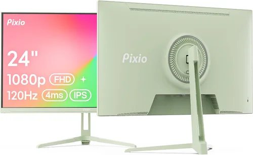 Vista 16 de Pixio PX246 Wave Beige 24 pulgadas 120Hz Frecuencia de Actualización Resolución FHD 1080p Panel IPS 4ms GTG Tiempo de Respuesta Monitor