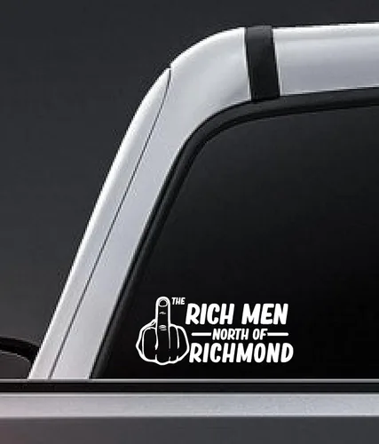 Vista 2 de Oliver Anthony - Rich Men North of Richmond - Calcomanía para auto y camión (negro)