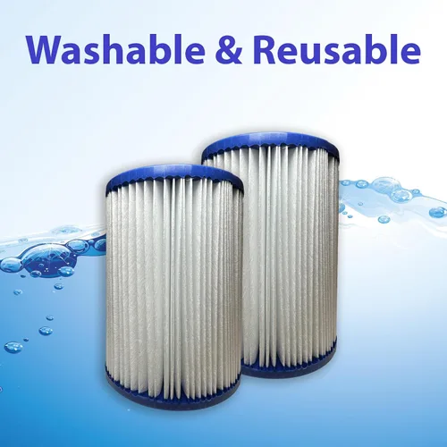 Vista 4 de Nispira Filtro de piscina de repuesto para bañeras de hidromasaje Bestway Flowclear tipo II, cartucho Lay Z, bomba de filtro de spa 58094 530-800