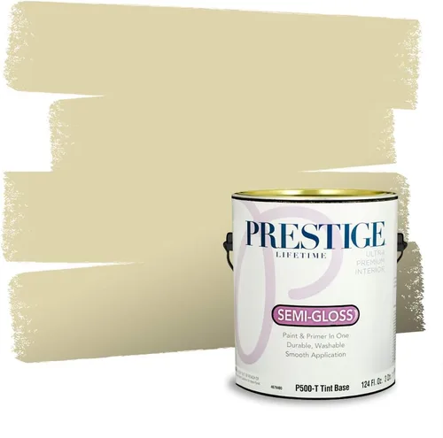 Vista 138 de Prestige Paints - Pintura exterior e imprimación en uno, 1 galón, plano, compatibilidad comparable con el color menta «Whipped Mint» de Behr