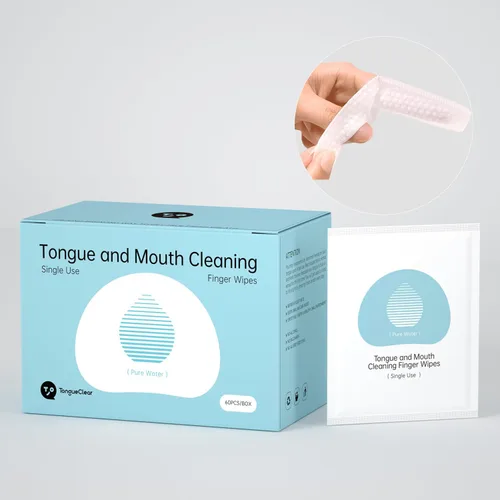 Vista 8 de Tongueclear Toallitas dentales para adultos, 60 piezas, cepillos orales para limpieza dental, toallitas de limpieza profunda, limpieza de encías