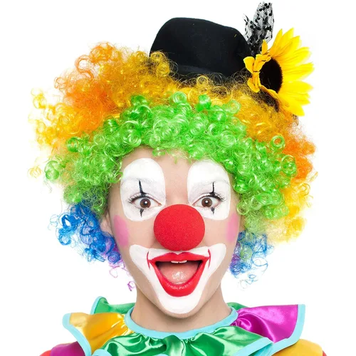 Vista 3 de Counterfeit Blonde Maquillaje blanco de payaso de Halloween para adultos y niños ideal para creaciones de disfraces de payaso, bromista, Pennywise