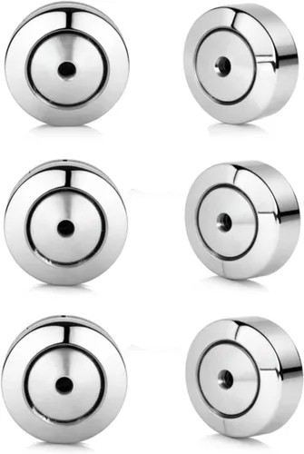 Vista 7 de Respaldos de Aretes de Oro, Respaldos de Aretes Grandes – 4 Piezas Repuestos de Aretes Perforados de Oro de 18K para Orejas Caídas Aretes Pesados