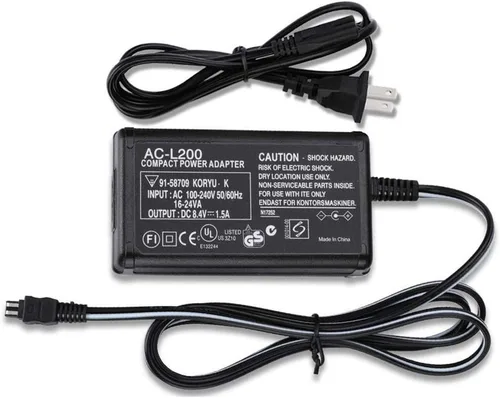 Vista 6 de Cargador adaptador de corriente alterna AC-L200 para videocámara Sony Handycam DCR-SX, DCR-SR, DCR-HC, DCR-PC, DCR-DVD, DCR-IP, HDR-CX, HDR-XR