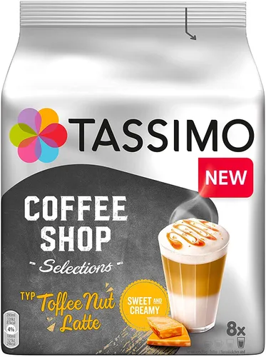 Vista 4 de Tassimo Coffee Shop Selection Typ Toffee-Nut Latte Cápsulas de café - 5 paquetes (40 porciones)