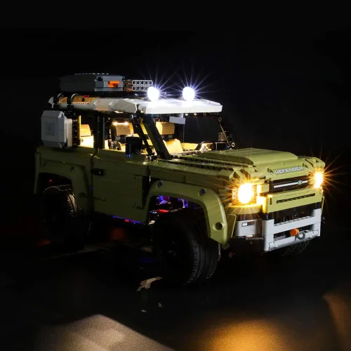 Vista 3 de BRIKSMAX Kit de iluminación LED para Land Rover Defender - Compatible con el modelo de bloques de construcción Lego 42110 - No incluye el juego