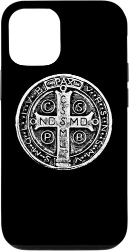 Vista 28 de Funda cristiana católica para iPhone 16 con medalla de San Benito de San Benito