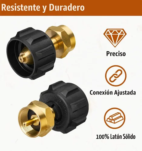 Vista 4 de CALPOSE Adaptador de recarga de propano, llena botellas de 1 libra de tanque de 20 libras, se adapta al tanque de propano QCC1/tipo 1 y conector
